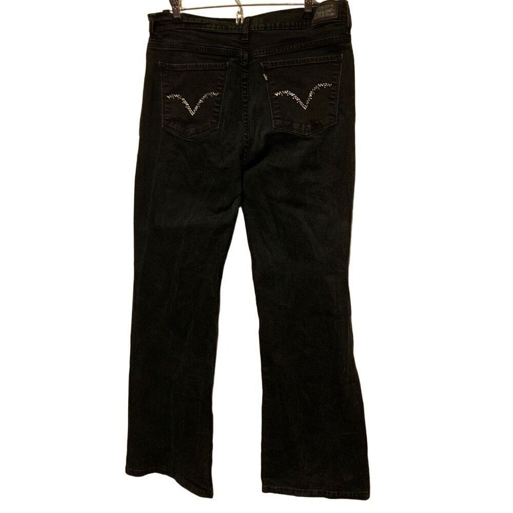 Levi’s Perfectly Slimming 512 Size 16 Black Bootcut Jeans-See Measurements